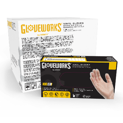 Gloveworks Clear Vinyl Powder-Free Industrial L Gloves