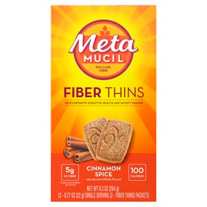 P&G Metamucil Psyllium Fiber, Wafer, Cinnamon Spice, 12/cs