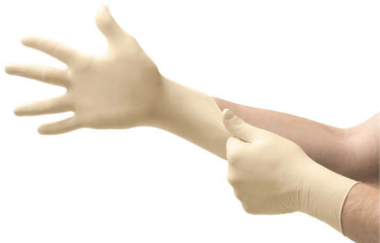 Ansell Microflex Diamond Grip Latex Exam Gloves, Case of 1000