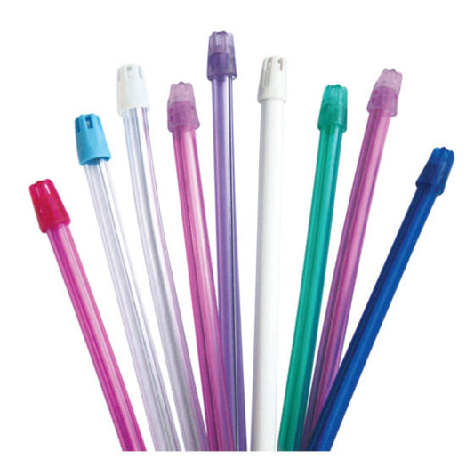 MEDICOM SafeBasics 6" Saliva Ejector, Clear Body, Blue Tip