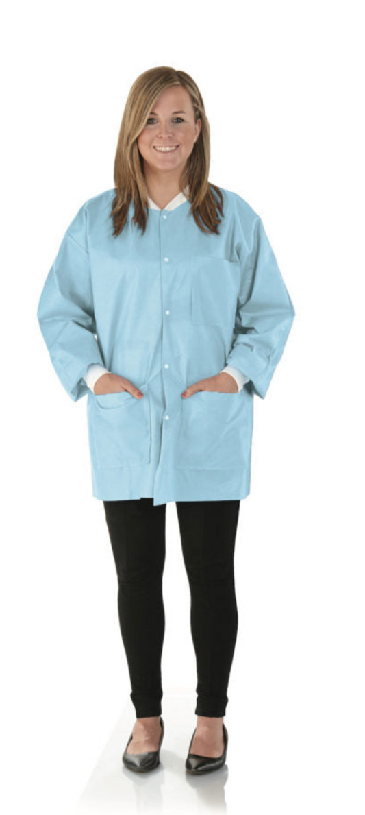 Medicom Safewear Hipster Jacket, Soft Blue, 12/bag