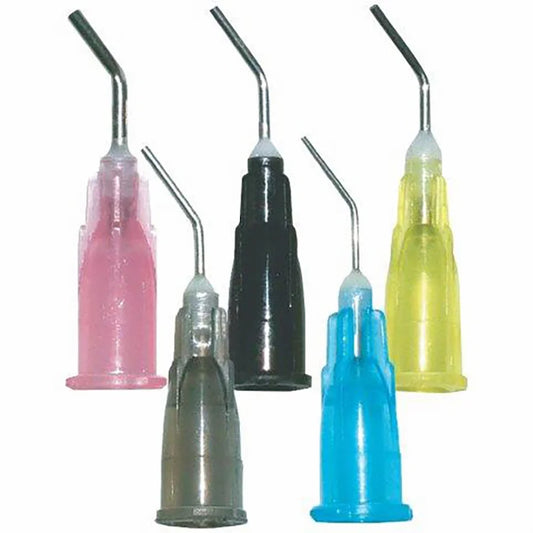 DUKAL UNIPACK Pre-Bent Dispensing Tips, 22 Gauge Grey