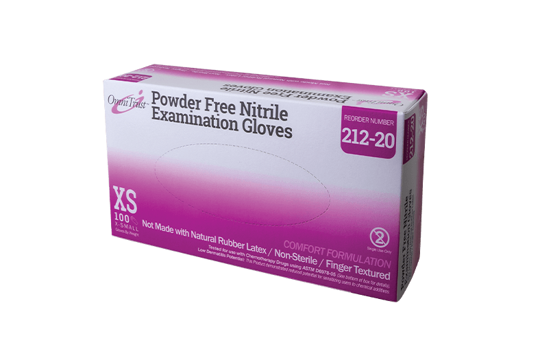 OmniTrust 212 Nitrile Powder Free, Chemo and Fentanyl Rated, Case of 1000