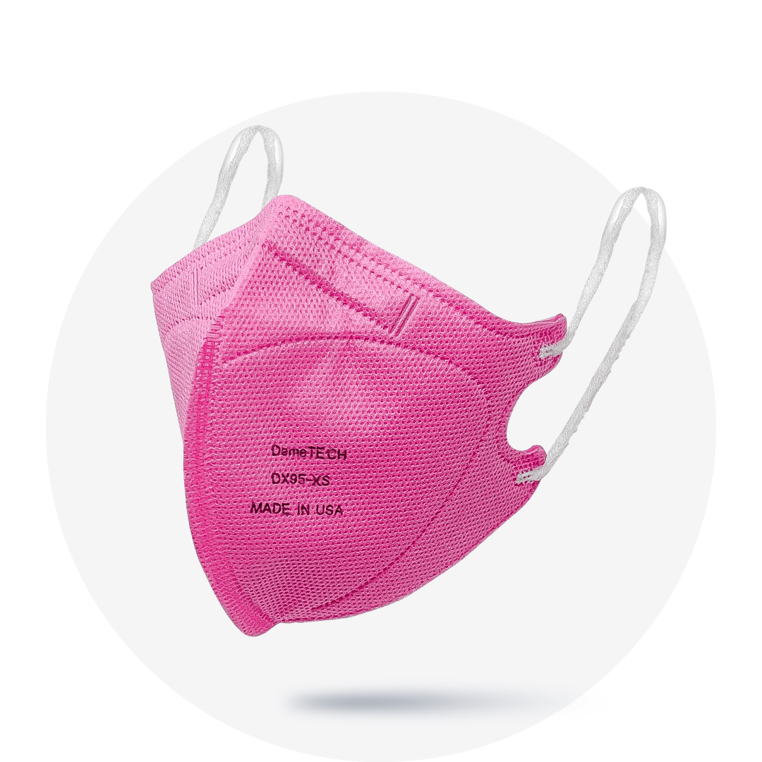 DemeTECH Kids DX95 EARLOOP Particulate Respirator, Fold Style, 20 pack