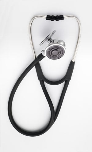 Weelch Allyn Harvey Delux Triple Head Stethoscope, Black, 28"